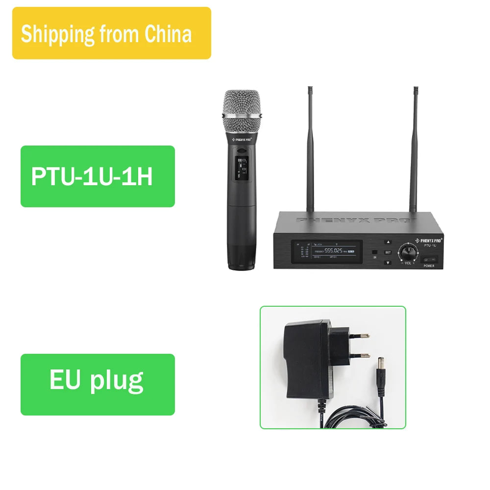 Phenyx Pro PTU-1U the Best Wireless Microphones System Lock Pick Set Professional Handheld Mic Metal for Stage Church