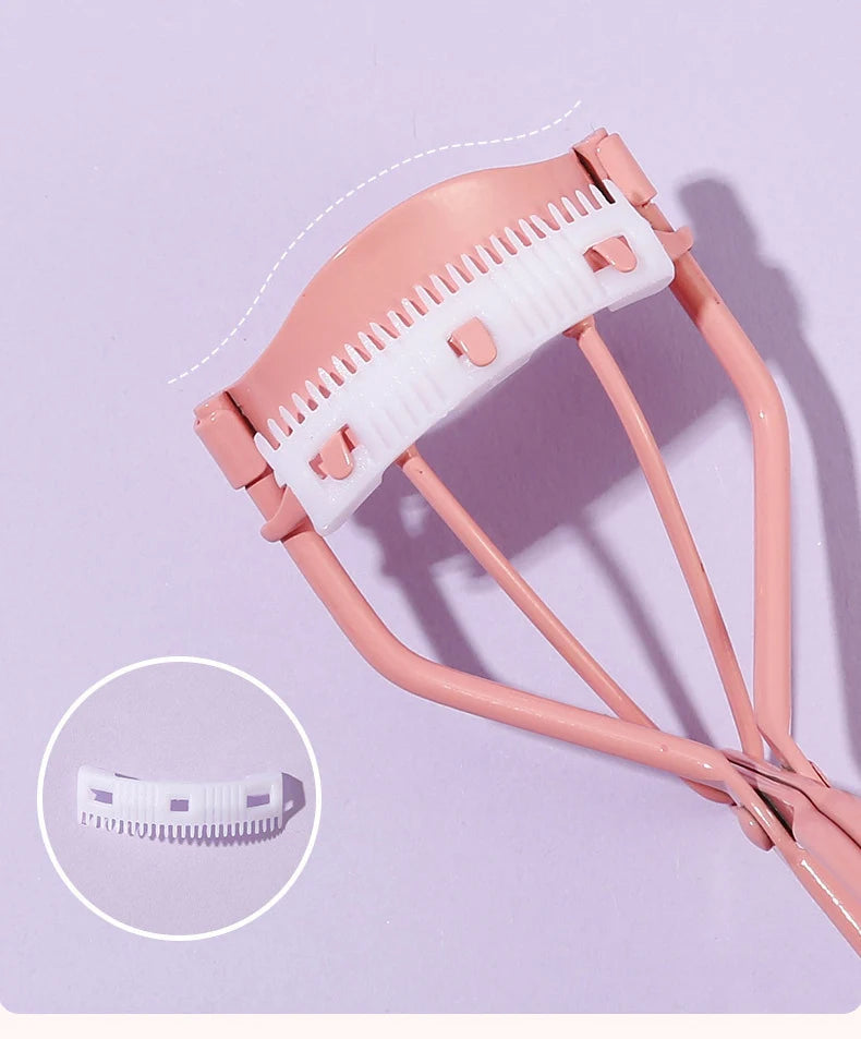 Eyelash Curler Comb Eyelashes Fits All Eye Shapes Lash Lift Curling Clip Eye Makeup Tools With 1 Silicone Refill Pads