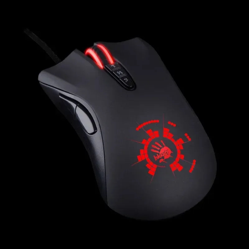 "A4tech Bloody A91 Wired Gaming Mouse | Instant Macro, Io1.1 Optical Engine, 8 Programmable Buttons"