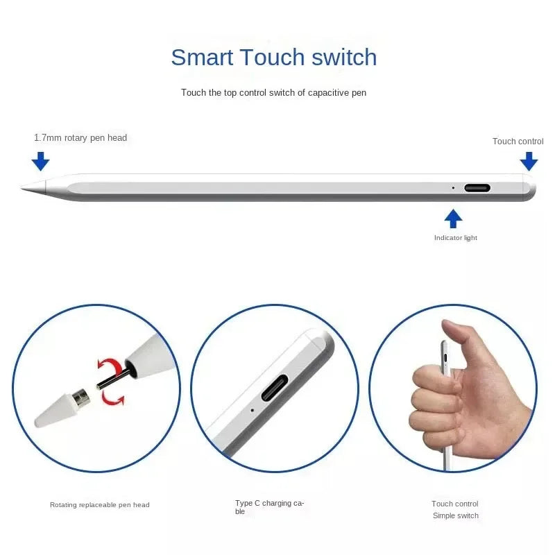 Universal Stylus Capacitive Touch Pen For Samsung Galaxy Tab S3 S2 S4 S5E S6 Lite A A2 A6 A7 A8 S E 9.6 8.0 Tablet Phone Pencil