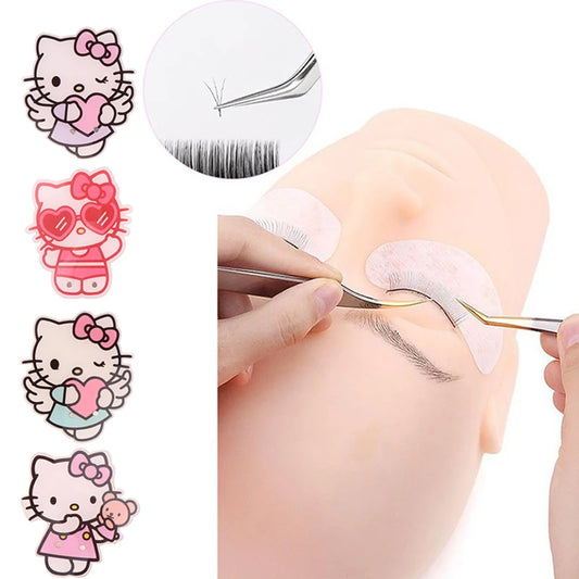 Sanrio Hello Kitty Shape Magnetic Suction False Lashes Tray Holder Acrylic Eyelash Extension Display Board Makeup Tools