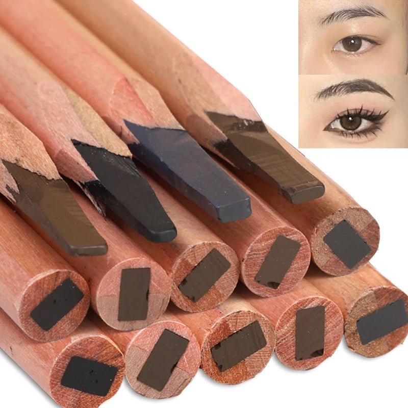 Microblading Wood Eyebrow Pencil Smudge-proof Wear Eyeliner Long Lasting Natural Soft Smooth Eyebrows Tattoo Pen Makeup Tools