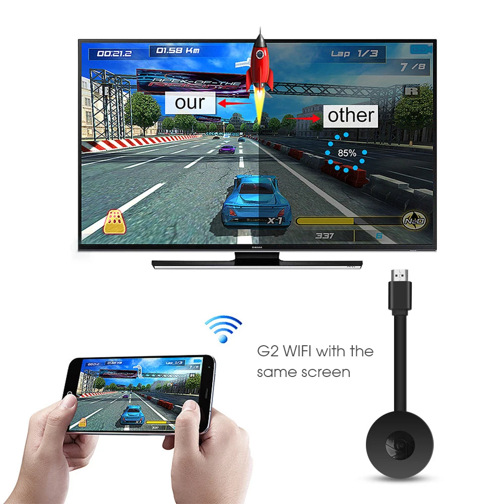 To TV 2.4G 4K Wireless WiFi Mirroring TV Stick HDMI Adapter 1080P Display Dongle For iPhone Samsung Huawei Android Phone