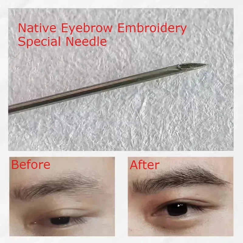 50pcs Microblading Embroidery Eyebrow Planting Special Hollow Needles Eyebrow Tatto Practice Semi Permanent Makeup Tools