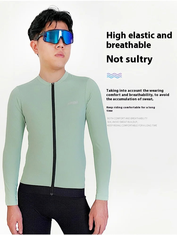 JEPOZRA Cycling Jersey Long Sleeve Summer Pro Aero Slim Fit Long Sleeves Cycling Jersey Men Women Breathable Man Cycling Maillot