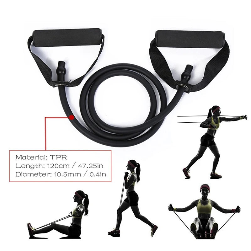 Resistance Bands With Handles Exercise Workout For Men Women Strength Training Equipment At Home 5 Levels Tube Band Pull Rope