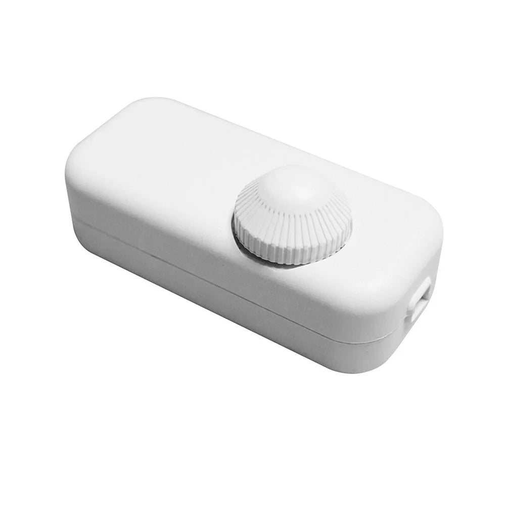 Inline LED Dimmer Switch with Builtin Rotary On/Off & Knob Control Compatible with Dimmable LEDs 2 Color Choices