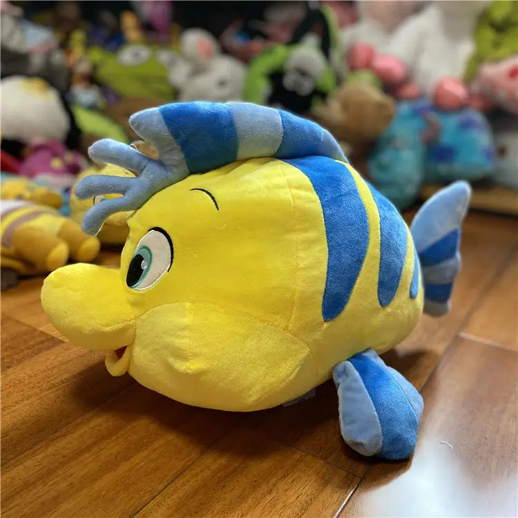 35cm/45cm Disney Flounder Ariel The Little Mermaid Princess Plush Stuffed Dolls Kawaii Cartoon Chubby Pillow For Child Girl Gift