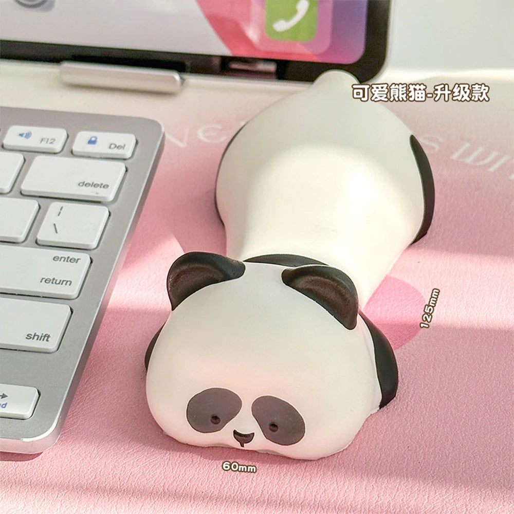 New Cute Panda Wrist Rest Support For Mouse Pad Computer Laptop Arm Rest For Desk Ergonomic Kawaii Slow Rising Squishy Toys 1PC