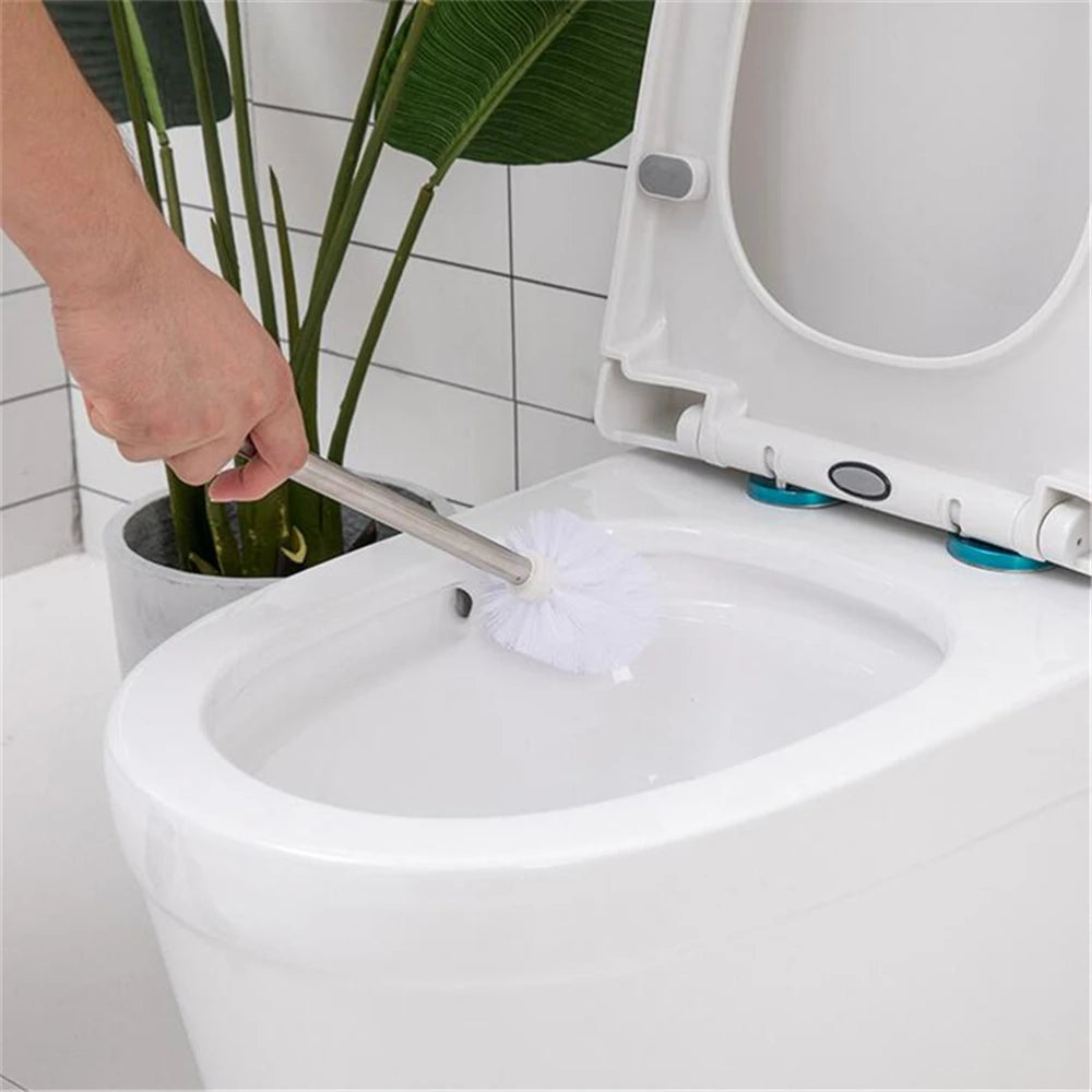 Toilet Articles For Stainless Steel Handle Toilet Brush Suit Household Hanger Frame Cleaning Brush WC-Borstel