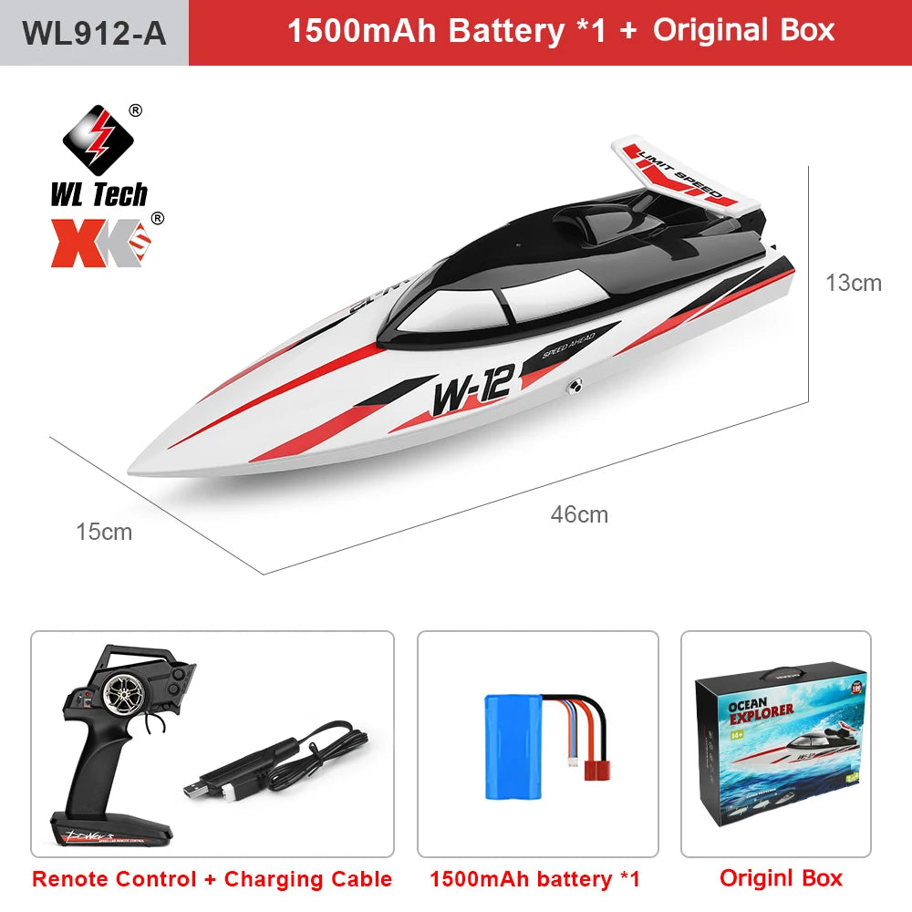 WLtoys WL916 WL912-A RC Boat 2.4Ghz 55KM/H 35KM/H High Speed Racing Watercraft Remote Control Speedboat Toys For Children