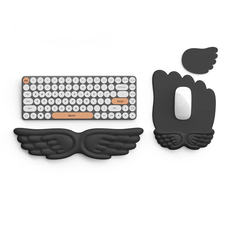 Mechanical Keyboard, Mouse, Wrist Rest, Computer Keyboard, Laptop, Angel Wing, Memory Foam, Mouse Pad Wrist Support