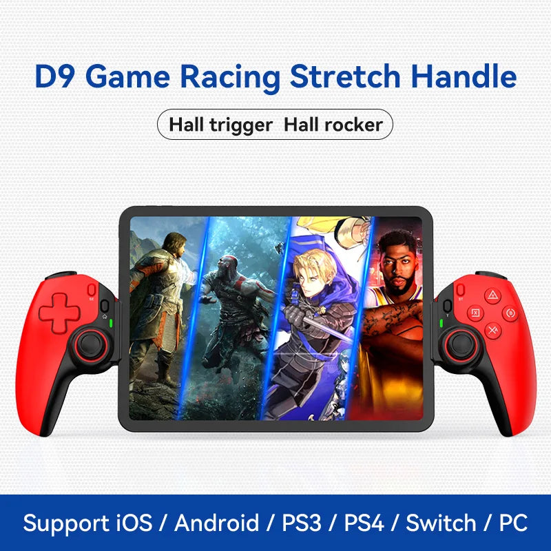 D9 Mobile Game Controller Telescopic Gamepad phone gamepad For Android IOS PS3 PS4 Switch ios  with Turbo/6-axis /Vibration