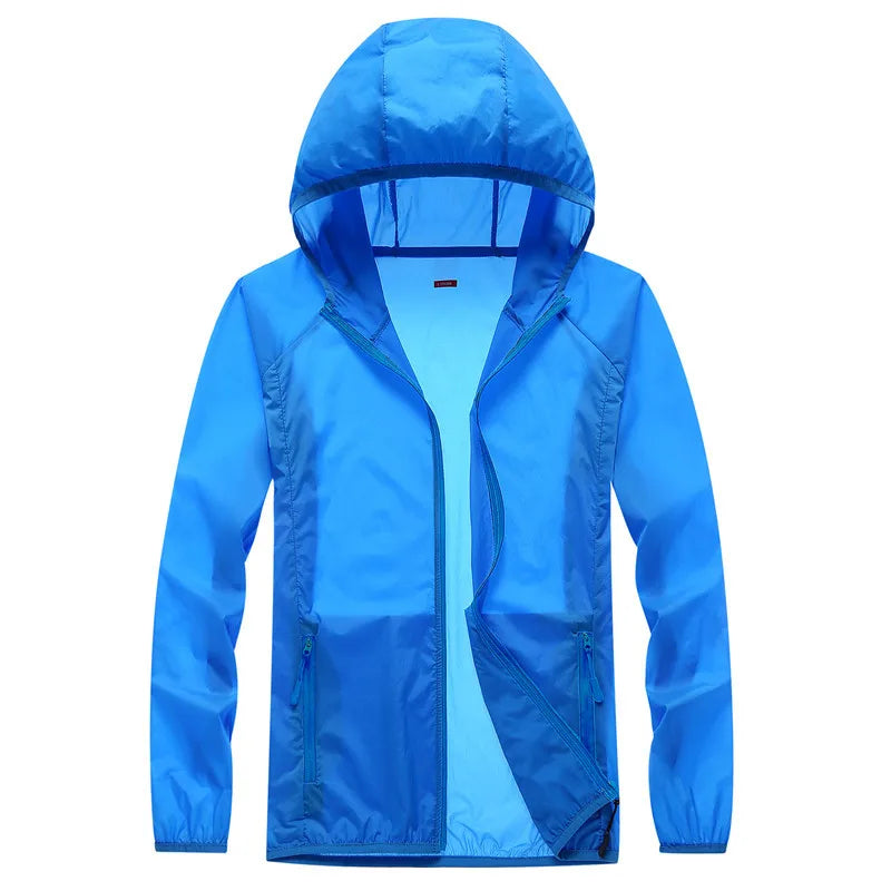 Sun Protection Clothing Men Women UV Protection Breathable Hooded Jacket Outdoor Riding Trekking Camping Hiking Fishing Jersey