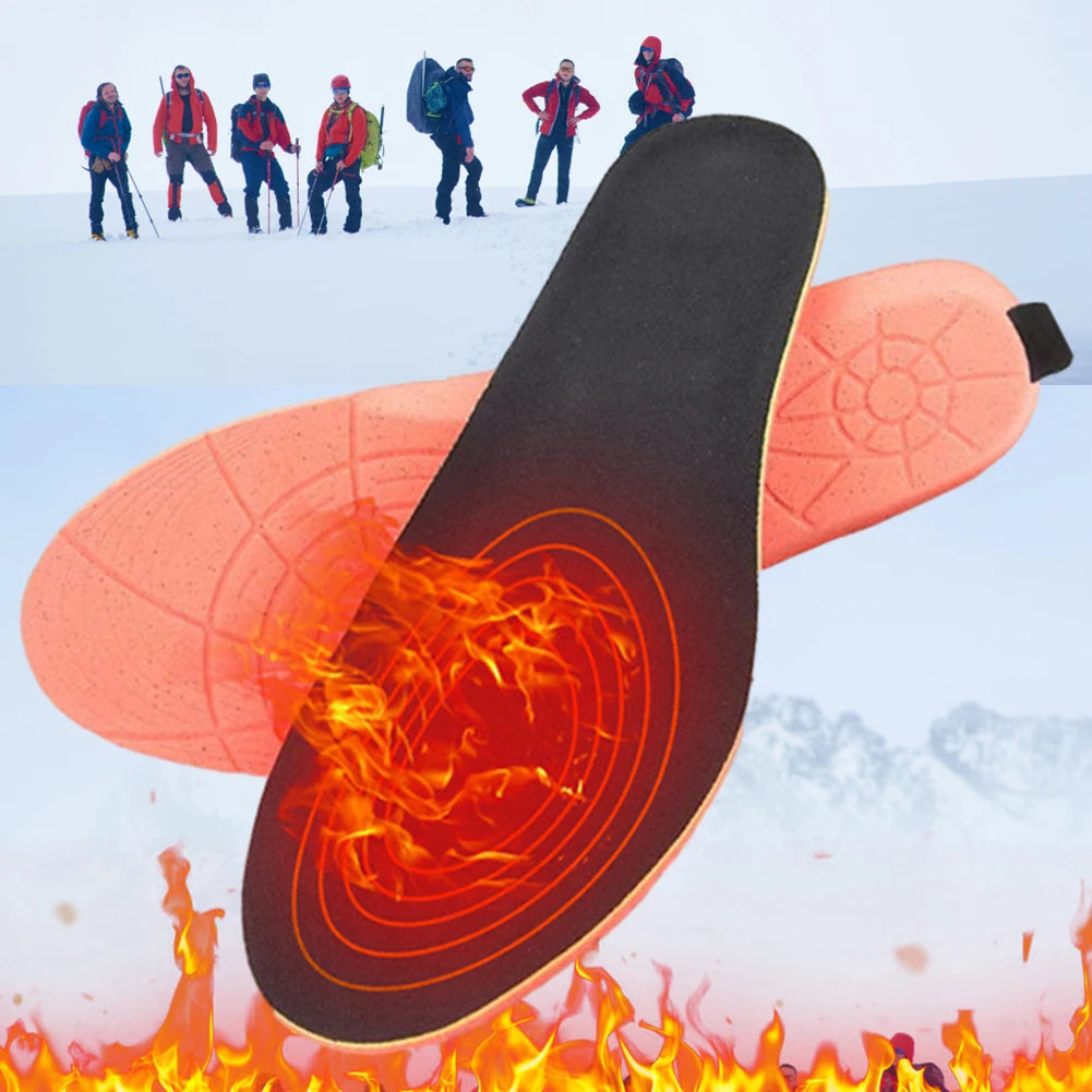 Electric Heating Insoles Foot Warmer 2000mAh Rechargeable Remote Control Heated Shoes Insoles Winter Outdoor Thermal Insoles Pad