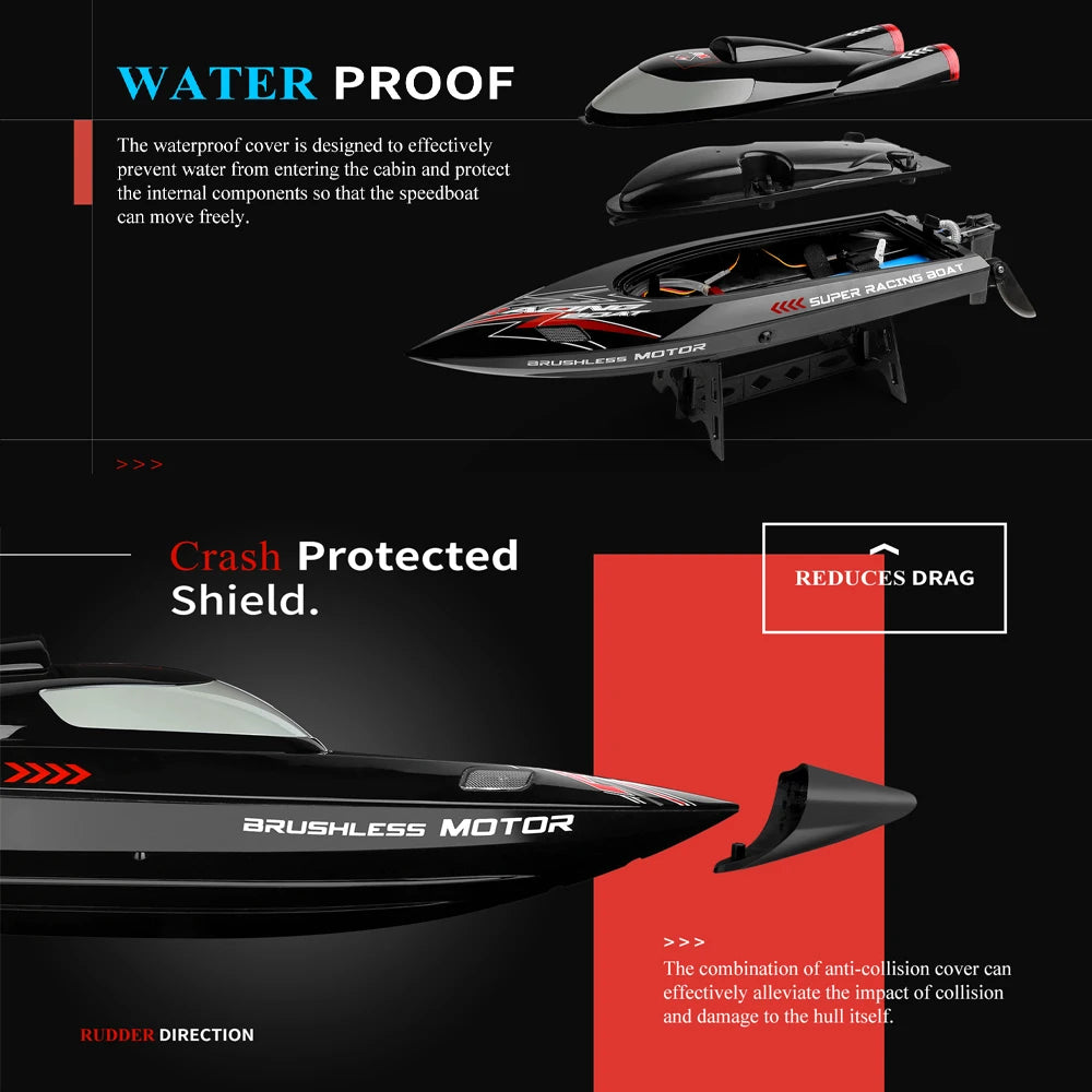 WLtoys WL916 WL912-A RC Boat 2.4Ghz 55KM/H 35KM/H High Speed Racing Watercraft Remote Control Speedboat Toys For Children