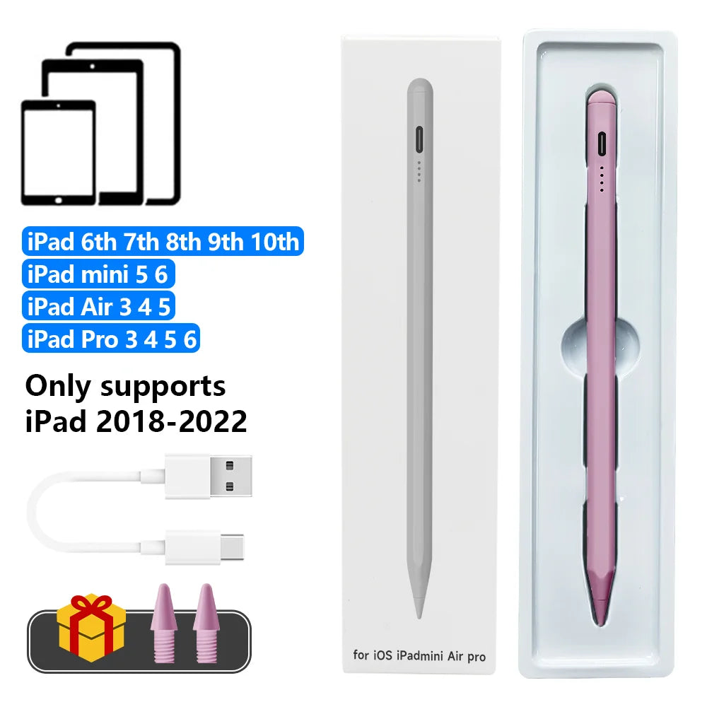 "Palm Rejection Stylus for iPad | Apple Pencil Alternative for Pro, Air, Mini | Compatible with 1st & 2nd Generation iPads | Perfect for Note-Taking & Drawing"