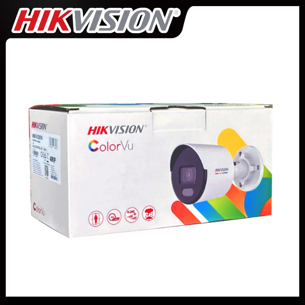 Hikvision 4MP ColorVu Camera Outdoor IP67 Full Color Security CCTV Human Vehicle Detection Built-in Mic SD Card DS-2CD1047G2-LUF