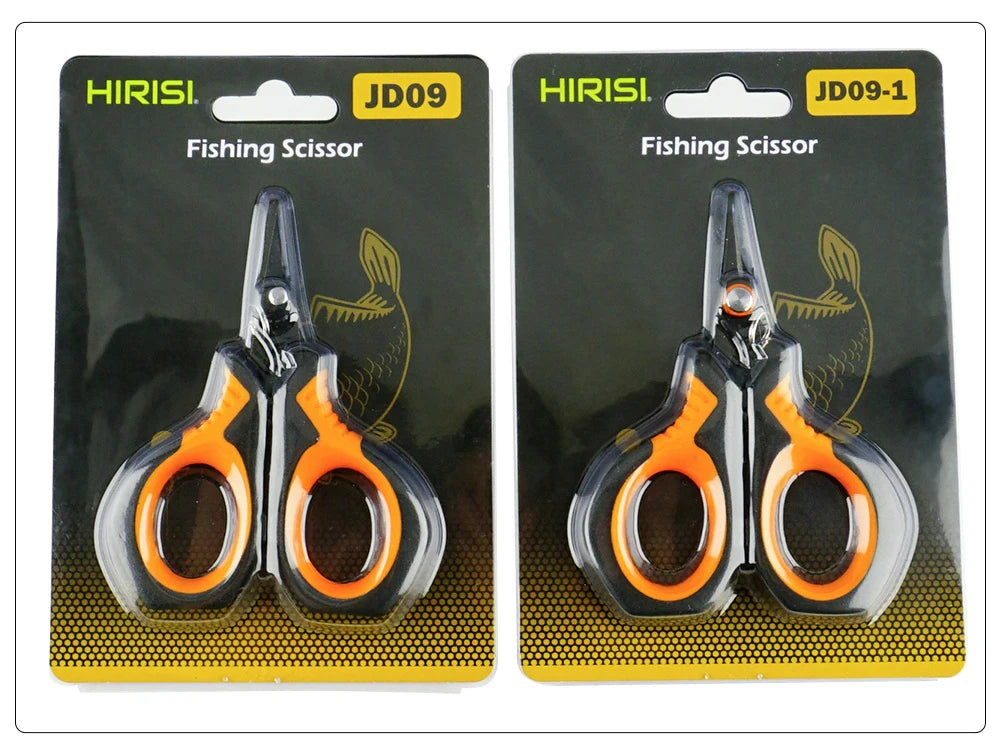 Hirisi Braid Line Scissors Stainless Steel Titanium Coating Antirust Anti-Slip Handle Sharp Wire Cutter Carp Fishing Tools