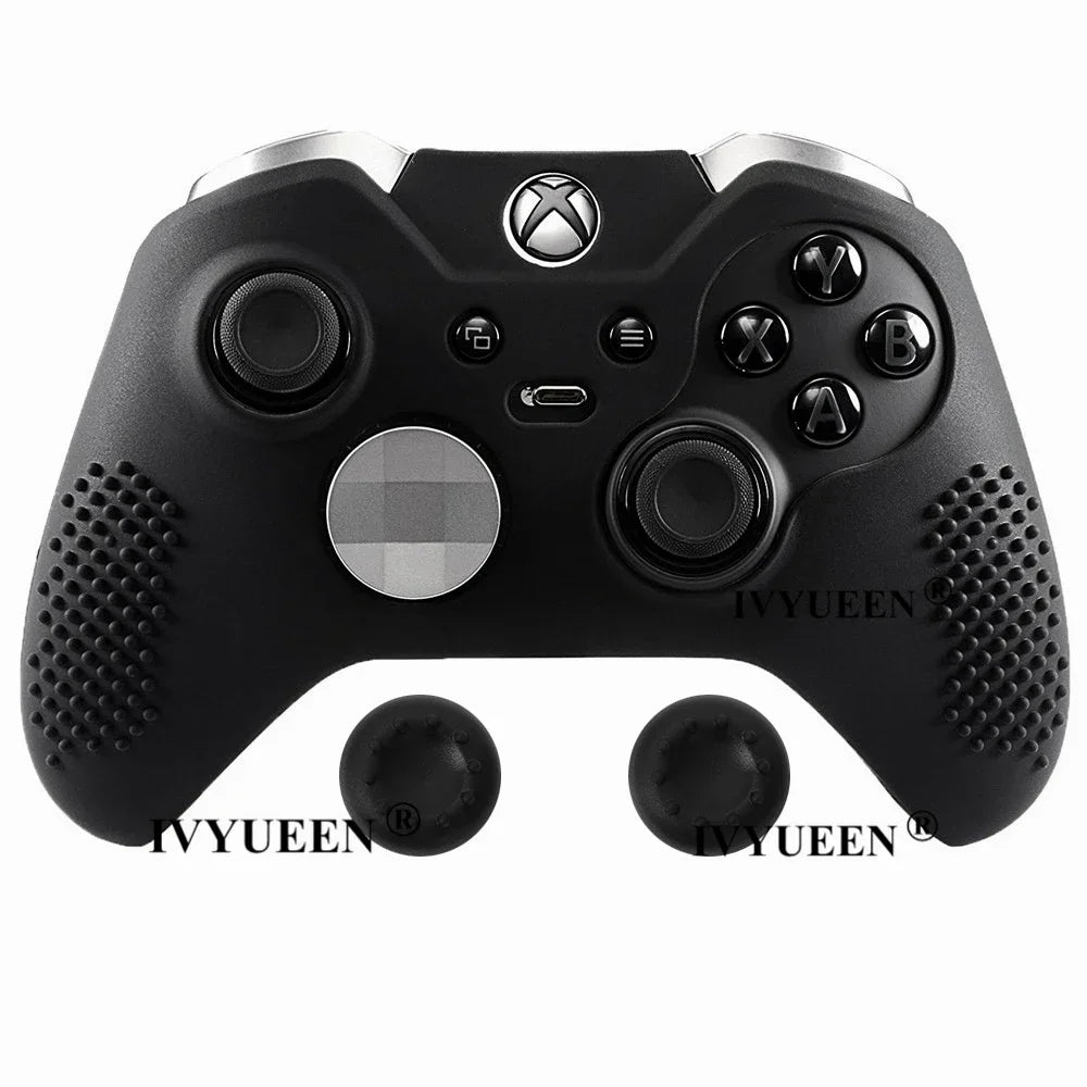 IVYUEEN Anti-Slip Silicone Protective Case Skin for Microsoft Xbox One Elite Controller Cover Thumb Stick Grips Joystick Caps