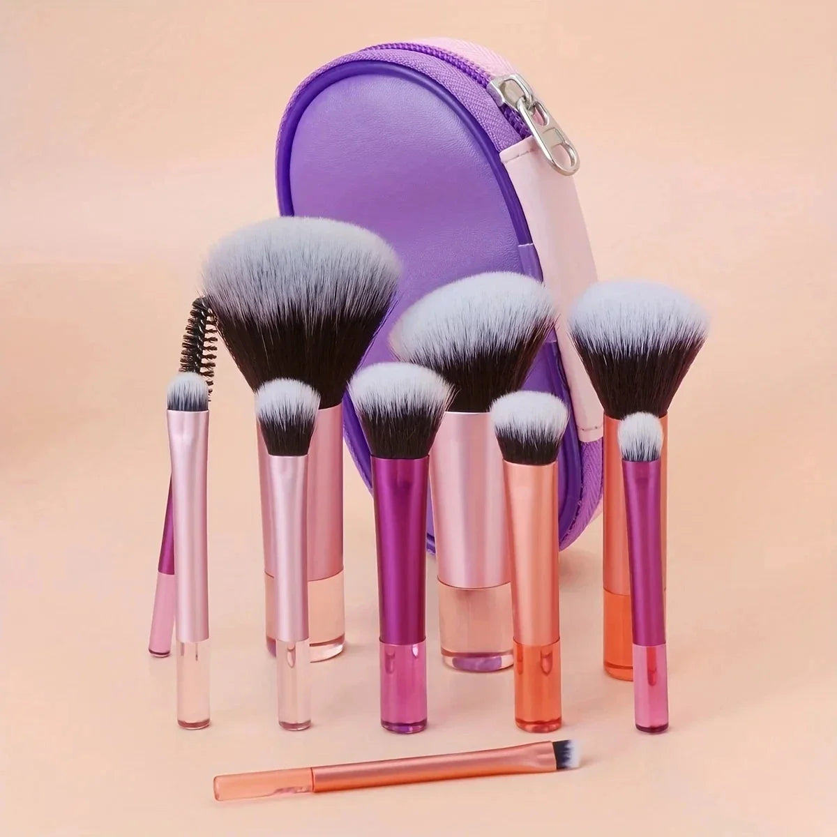 10Pcs Mini Makeup Brush Set Powder Eyeshadow Foundation Blush Blender Concealer Beauty Makeup Tools Brush Professional