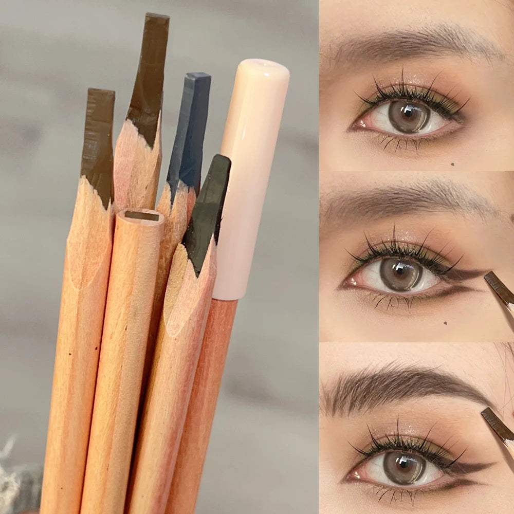 Microblading Wood Eyebrow Pencil Smudge-proof Wear Eyeliner Long Lasting Natural Soft Smooth Eyebrows Tattoo Pen Makeup Tools