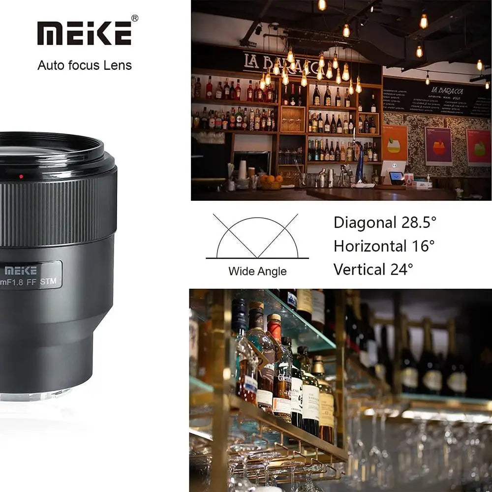 【Do Brasil】Meike 85mm F1.8 for Sony E mount Auto Focus Medium Telephoto STM Stepping Motor Full Frame Portrait Lens