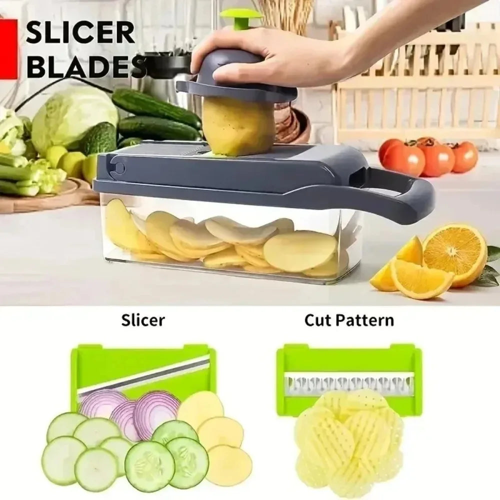 16/25 in 1 Multifunctional Vegetable Chopper Handle Food Grate Food Chopper Vegetable Slicer Dicer Cut Kitchen Items cocina tool