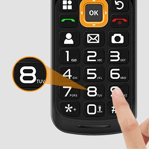 UNIWA V909T Flip Phone 4G Dual Screen Single Nano Cellphone Big Push-Button Mobile Phone for Elderly 2250mAh Russian Keyboard