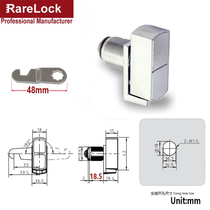 "Cabinet Cam Lock with Padlock | Secure School Lockers, Mailboxes, Storage Boxes & Wardrobes | Rarelock MS579"