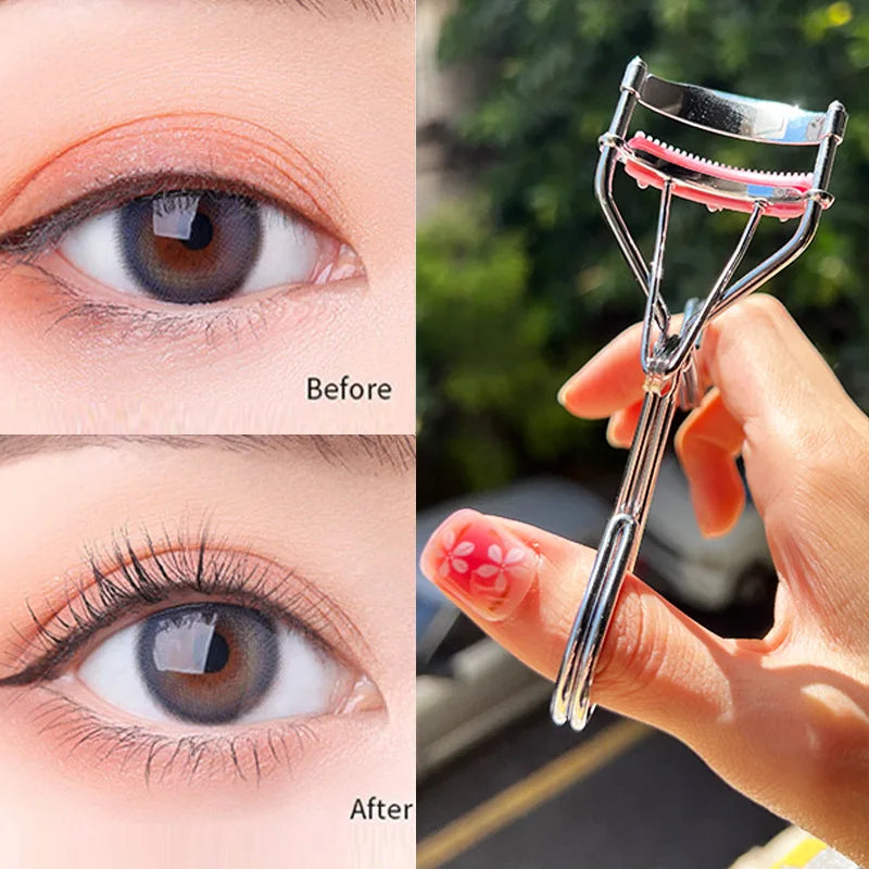 Eyelash Curler Comb Eyelashes Fits All Eye Shapes Lash Lift Curling Clip Eye Makeup Tools With 1 Silicone Refill Pads