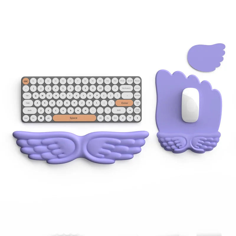 Mechanical Keyboard, Mouse, Wrist Rest, Computer Keyboard, Laptop, Angel Wing, Memory Foam, Mouse Pad Wrist Support