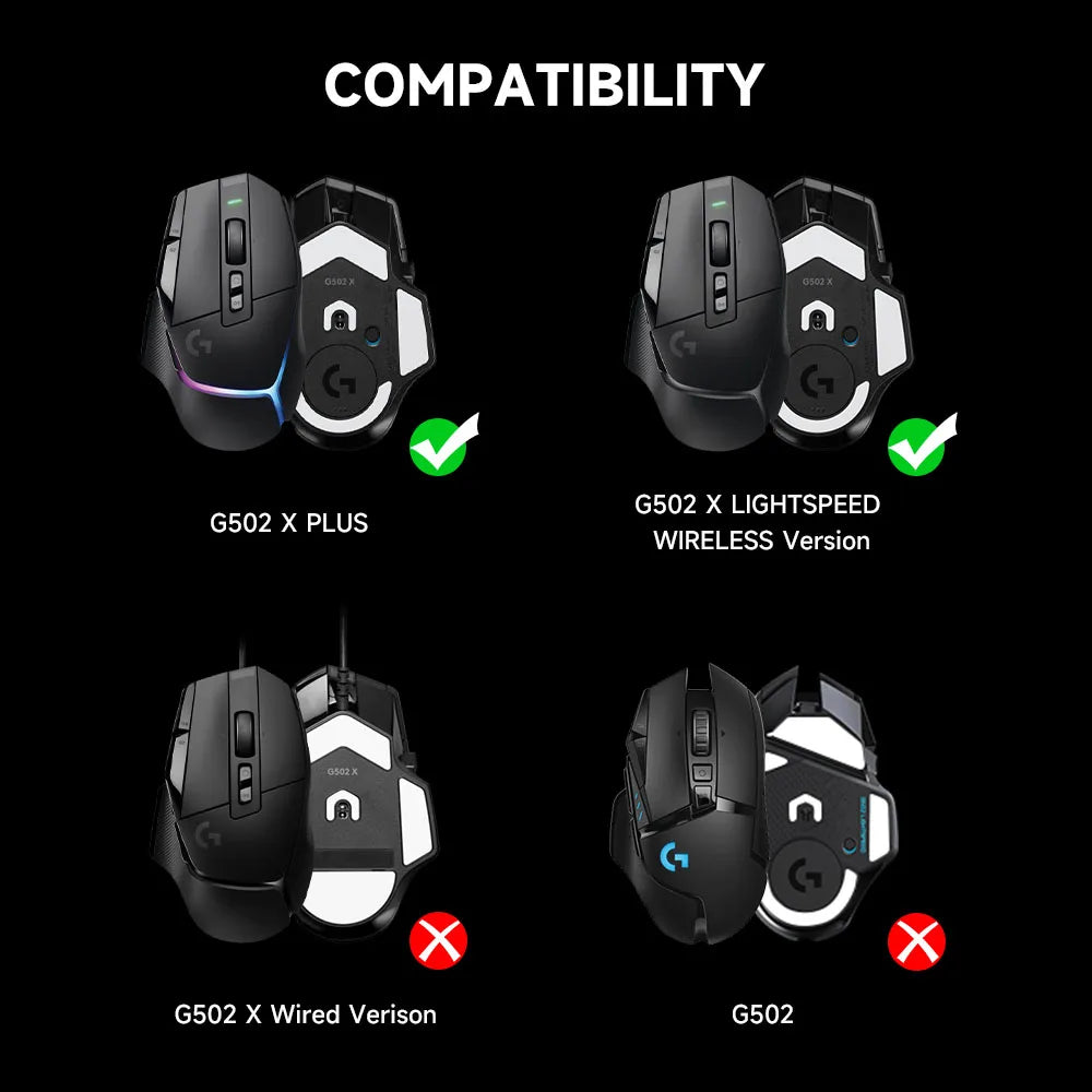 product:

"Mouse Skates Pads for Logitech G502 X Plus | Replacement Feet for Lightspeed Wireless Gaming Mouse"