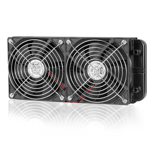 SXDOOL Water-Cooling 240MM Radiator Double Dual 120mm Fan For Computer Water Discharge Radiator  Strong Wind Recommend