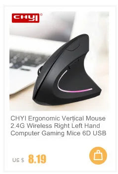 CHUYI 2.4G Wireless Optical Mouse Cute Hamster Cartoon Design Computer Mice Ergonomic Mini 3D Gaming Office Mouse Kid's Gift