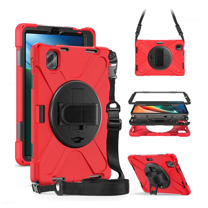 Smart Case For XiaoMi Pad 5 Pro Mi Pad MiPad 5 Tablet 11 Inch 2021 Heavy Duty Rugged Shockproof Case Cover Shell Shoulder Strap