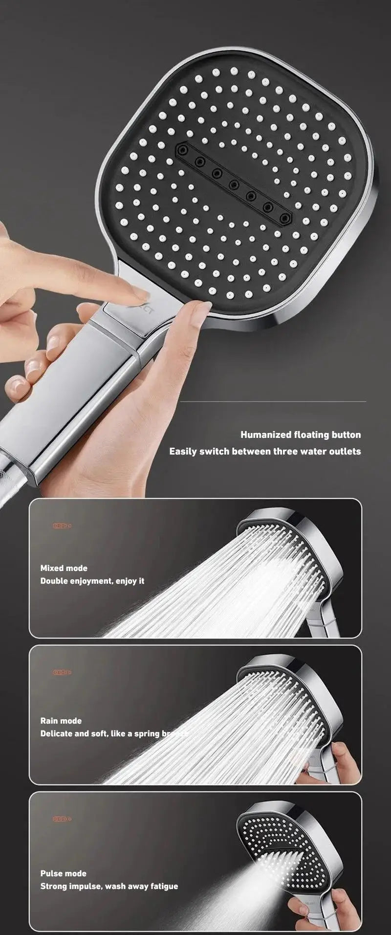 Xiaomi HydroLux Shower Set – 13cm Panel, 3 Modes, Massage & Filtration**