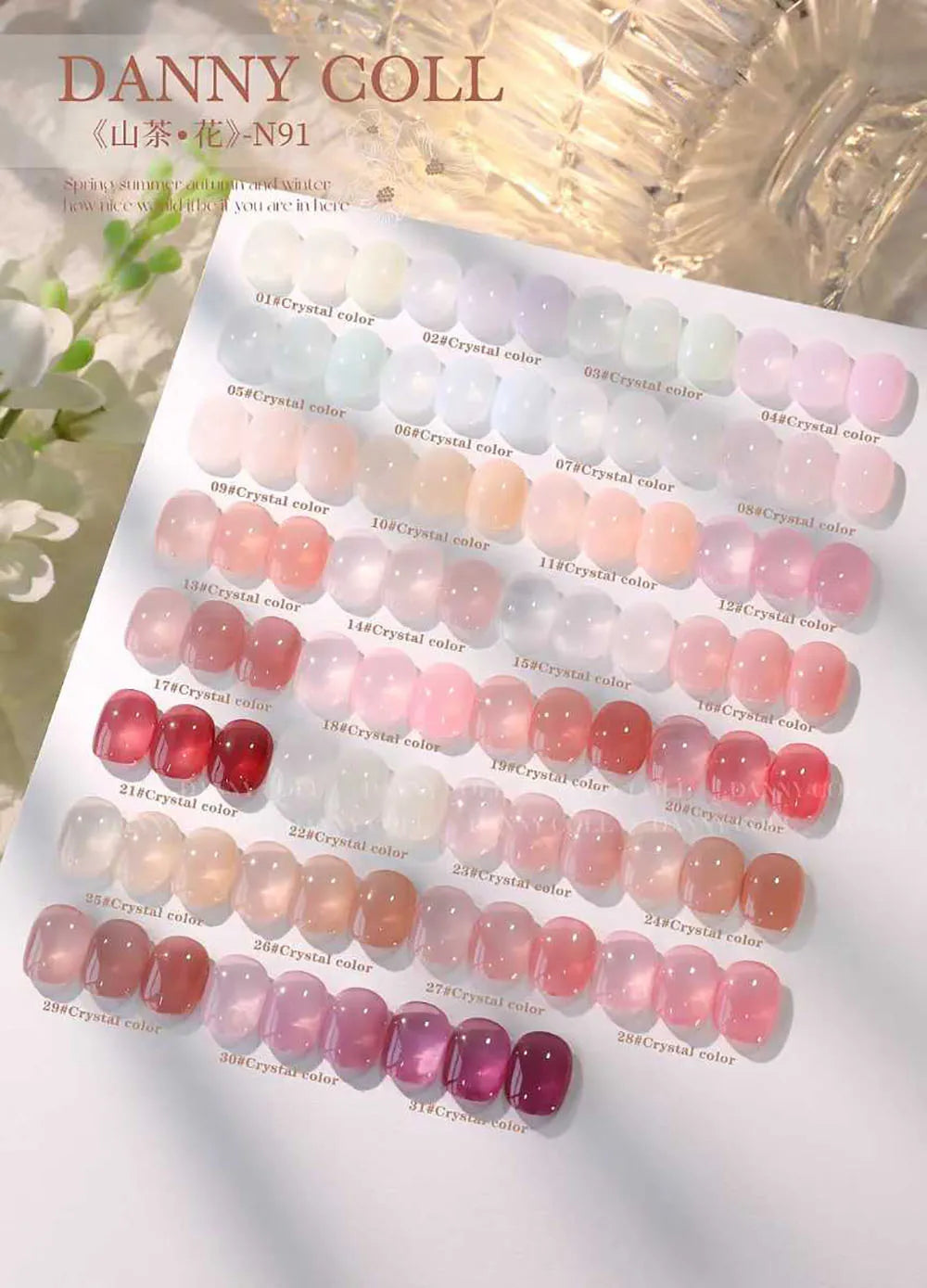 31 pcs Jelly Gel Polish Set Korean Style Translucent UV Soak Off Gelpolish Nail Art Gel Polish Primer Manicure Nail Gel Lacque