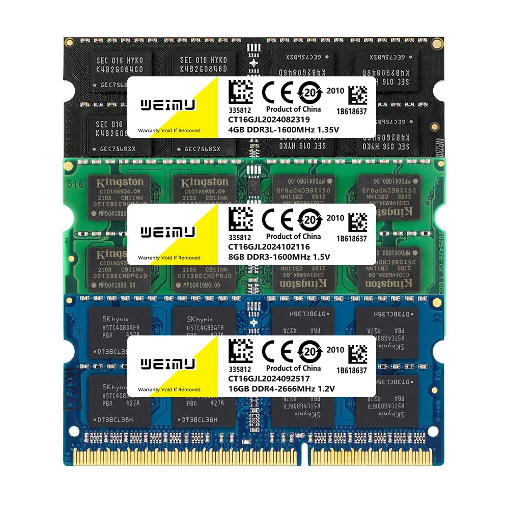 DDR3 DDR3L DDR4 4GB 8GB 16GB Memoria Ram PC3 1.5v PC3L 1.35v 8500 10600 12800 PC4 17000 19200 21300 Notebook Laptop Memory Ram