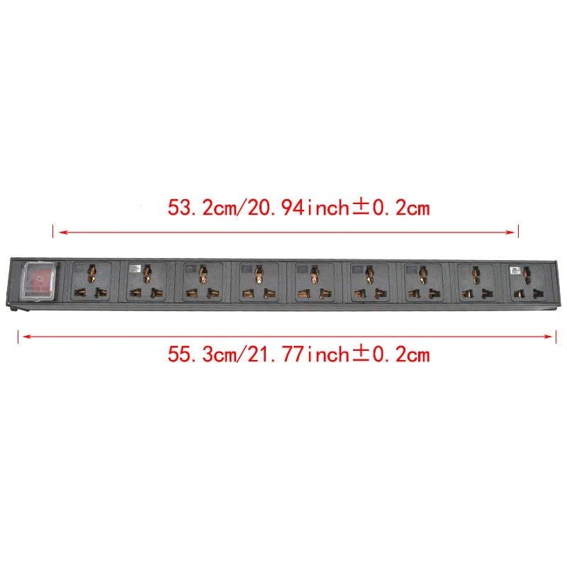 IEC-C14 port PDU power strip 2-9 Unit Universal output socket Network Cabinet Rack Switch wireless Electrical Socket