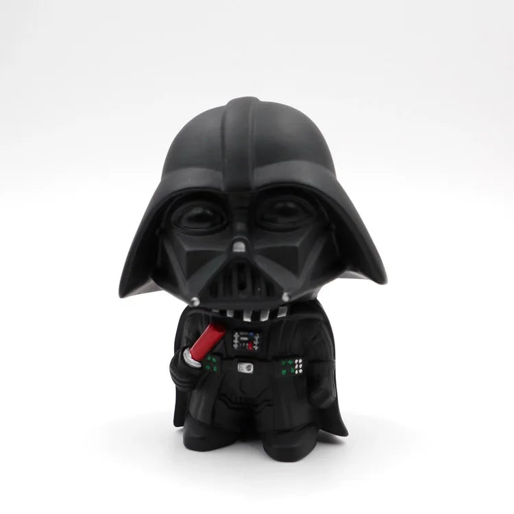 Hot Toys Star Wars Cartoon Q Version Darth Vader Baby Yoda Dolls Toy Figures for Kids Gift Automobile Decoration Action Figures