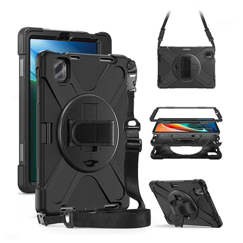 Smart Case For XiaoMi Pad 5 Pro Mi Pad MiPad 5 Tablet 11 Inch 2021 Heavy Duty Rugged Shockproof Case Cover Shell Shoulder Strap