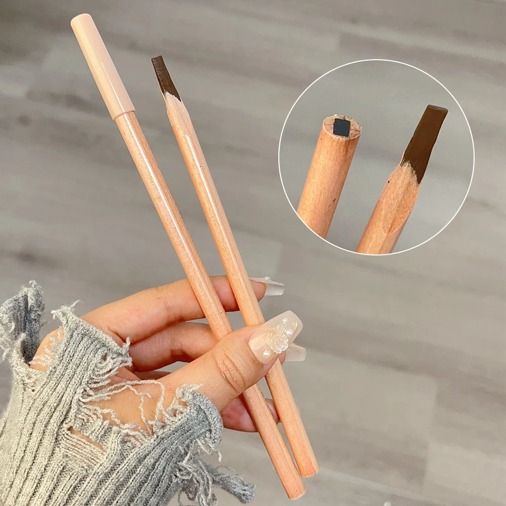 Microblading Wood Eyebrow Pencil Smudge-proof Wear Eyeliner Long Lasting Natural Soft Smooth Eyebrows Tattoo Pen Makeup Tools