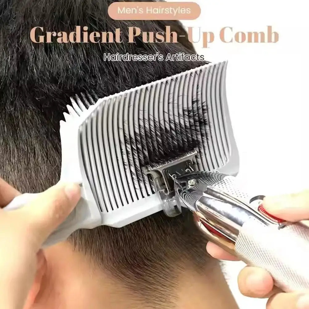 Gradient Hairstyle DIY Hair Cutting Tool Set - Curved Headband Barber Fade Combs For Home Hair Trimming And Haircuts