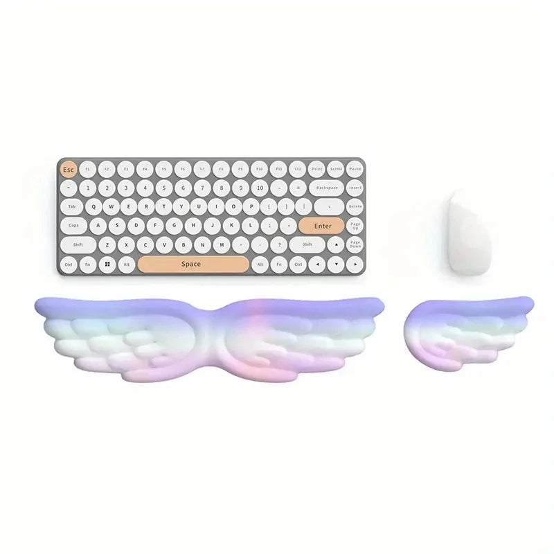 Mechanical Keyboard, Mouse, Wrist Rest, Computer Keyboard, Laptop, Angel Wing, Memory Foam, Mouse Pad Wrist Support