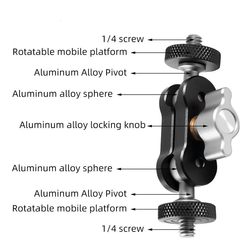 Aluminum Alloy Magic Arm Universal Adjustment 1/4 Interface Fill Light Bracket Live Photo  Strange Hand Photography Accessories