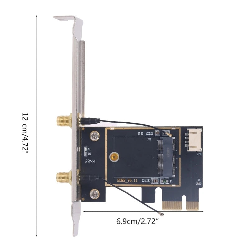 Metal Constructions M.2 to Standard PCIex4x8x16 Slot M.2 Expansion WiFi Card Adapters for Desktop M.2 to PCIe Converters QXNF