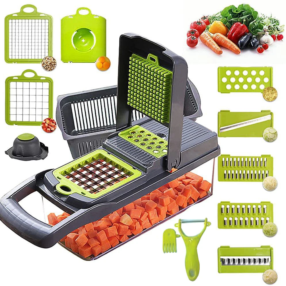 13 in 1 food chopper onion chopper Vegetable Cutter Fruit Slicer grater paring knife chopper grinder kitchen  gadgets