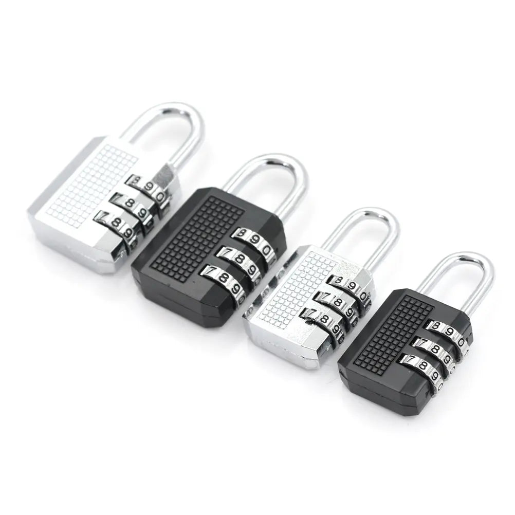 1PC 3 Digit Resettable Combination Padlock Coded Lock School Gym Locker Sheds Metal Code Password Lock Padlock