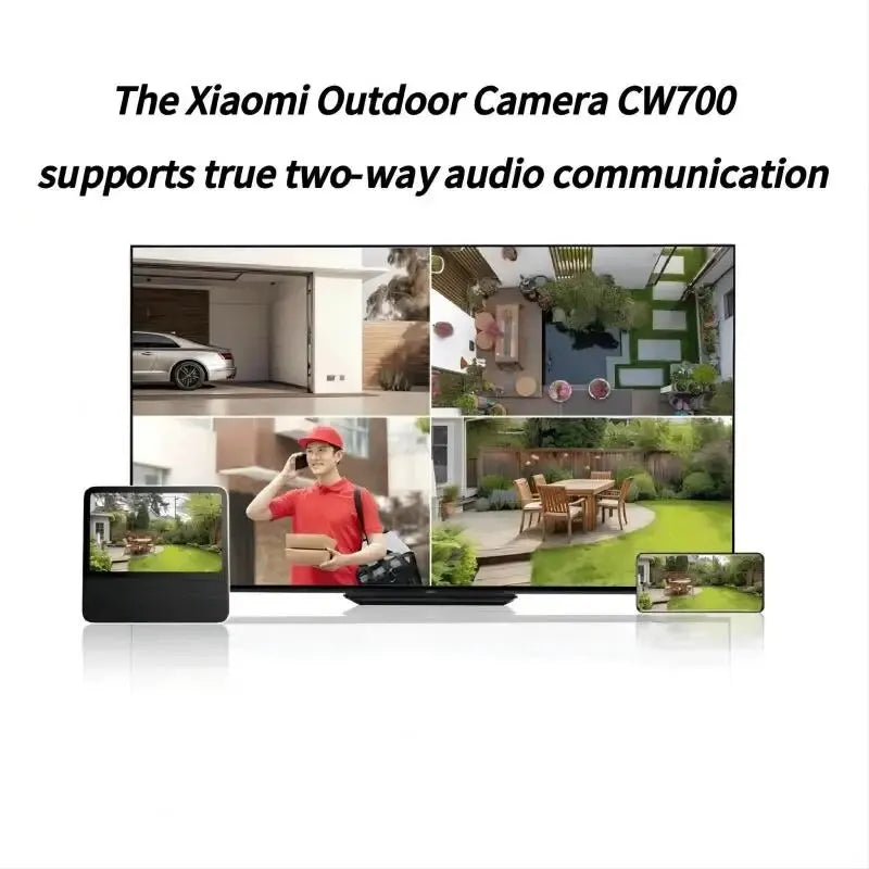 NEW Xiaomi Outdoor Camera CW700S 2.5K CCTV Full-Color Night Vision WiFi 4 Million Pixel IP66 Smart Home Sound And Light Warning